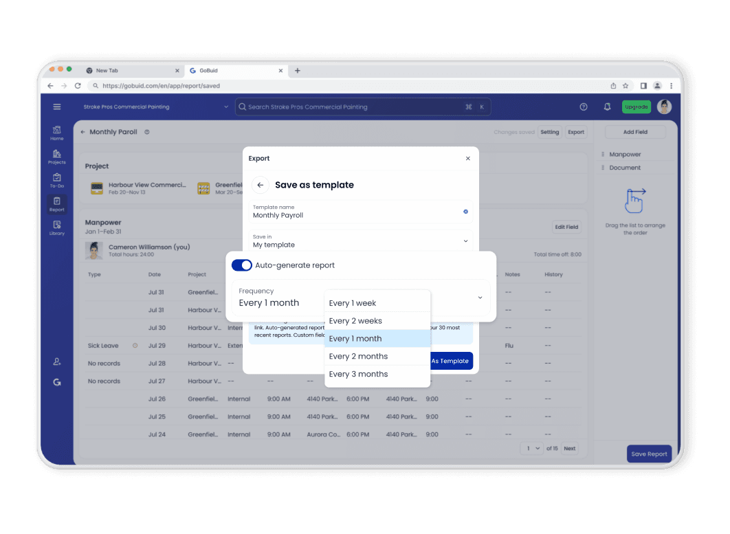 GoBuid featureMainContentReportSubTitle3 interface